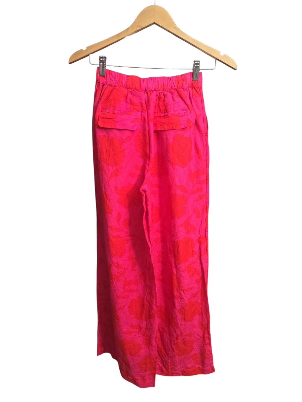 #287. Kate Spade Hot Pink Wide-Leg Floral Pants with Red Pattern X Target